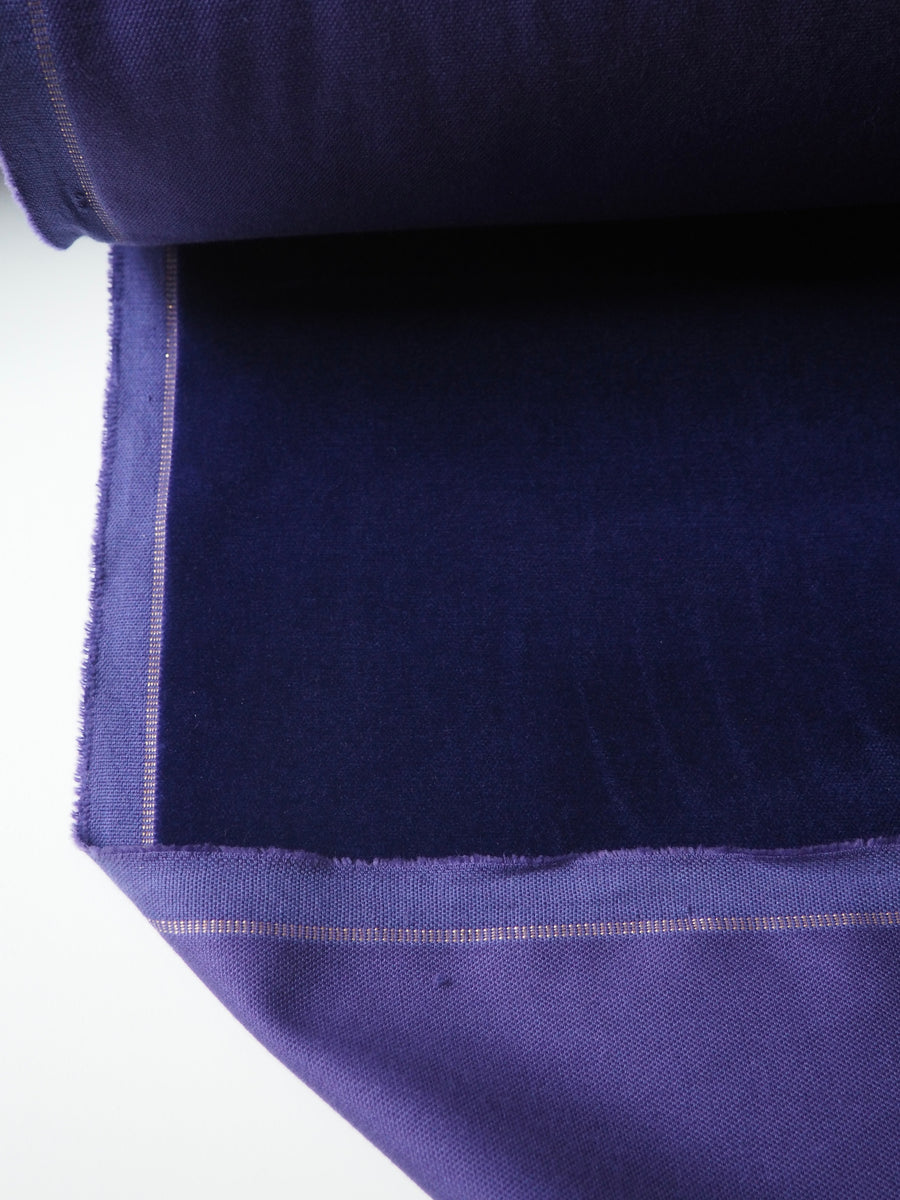 Purple Cotton Velvet Fabric, The Stripes Company