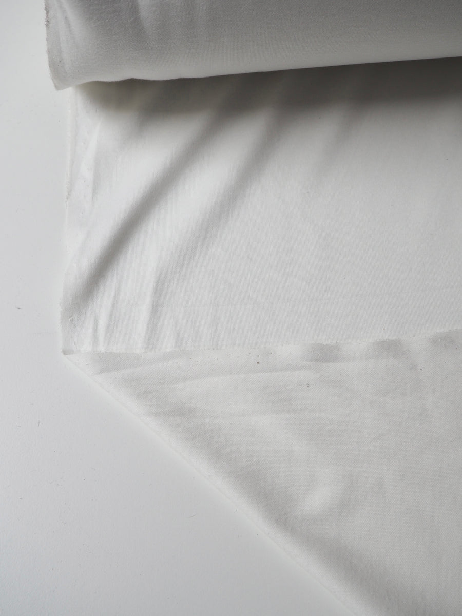 White Cotton Interlock Jersey The New Craft House