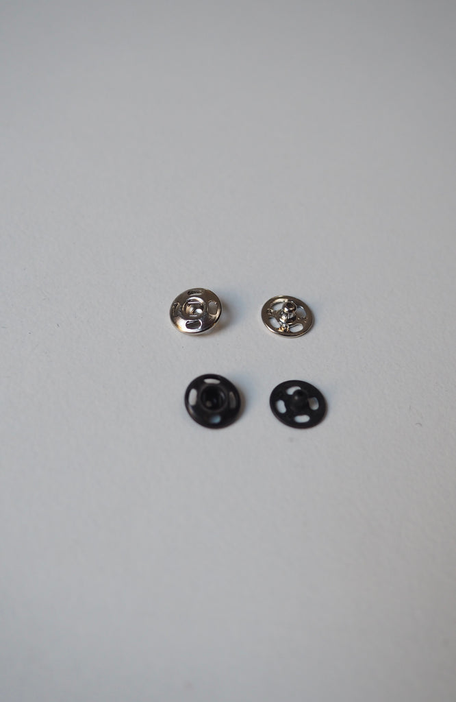 Silver Sew-on Press Stud 7mm - 5 Pieces