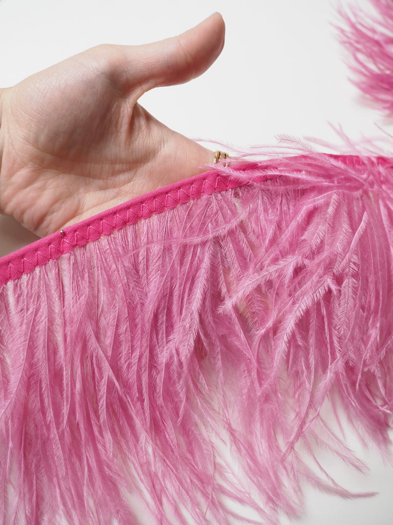 Flamingo Ostrich Feather Fringing