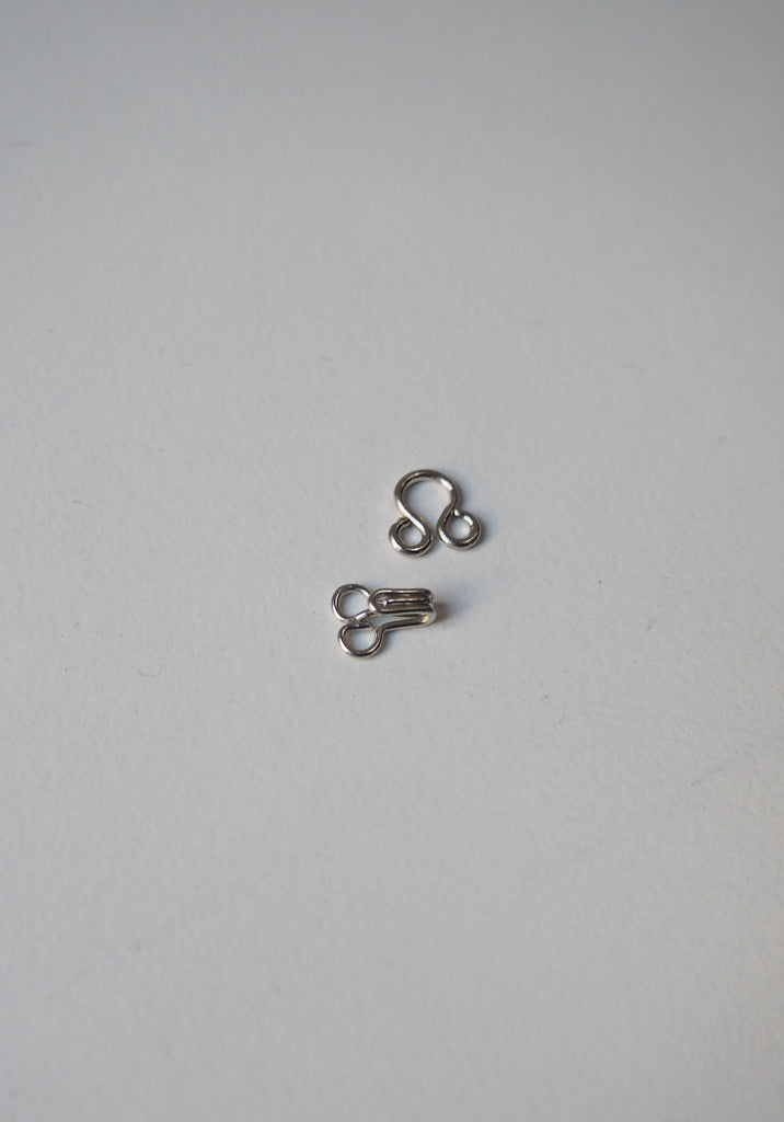 Silver Hook and Eye 7mm - 100 pieces