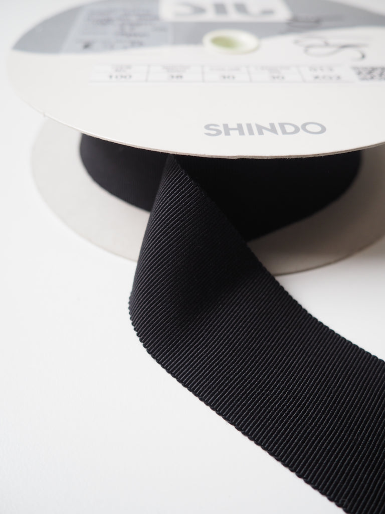 Shindo Black Grosgrain Ribbon 38mm