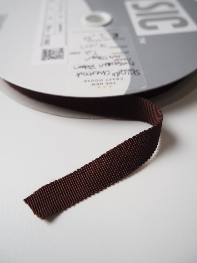 Shindo Chestnut Grosgrain Ribbon 12mm