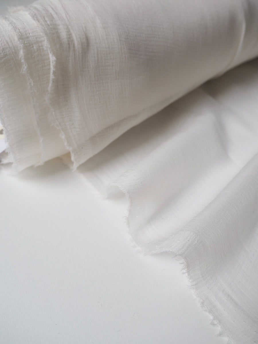 Ivory Crinkle Silk Chiffon – The New Craft House