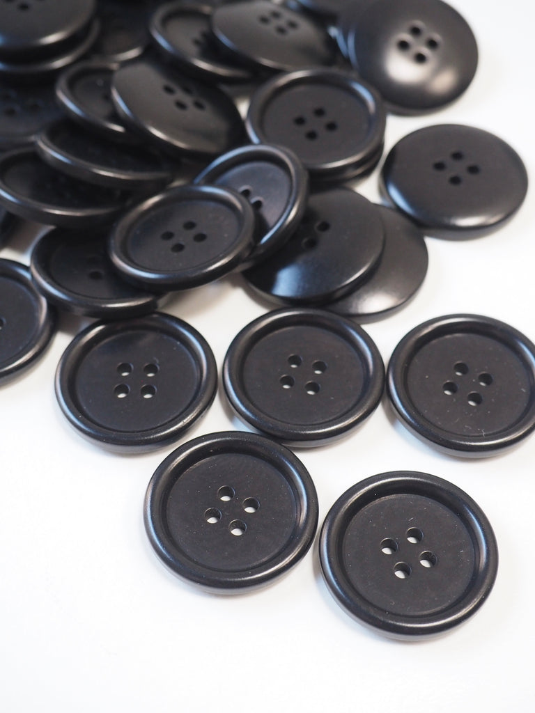 Black Corozo Button 25mm