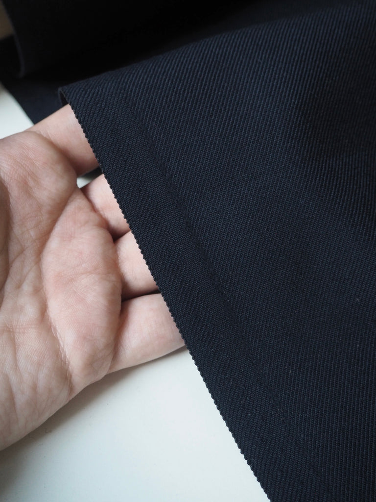 Navy Wool Twill