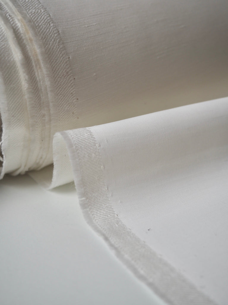 Ivory Viscose/Linen Satin
