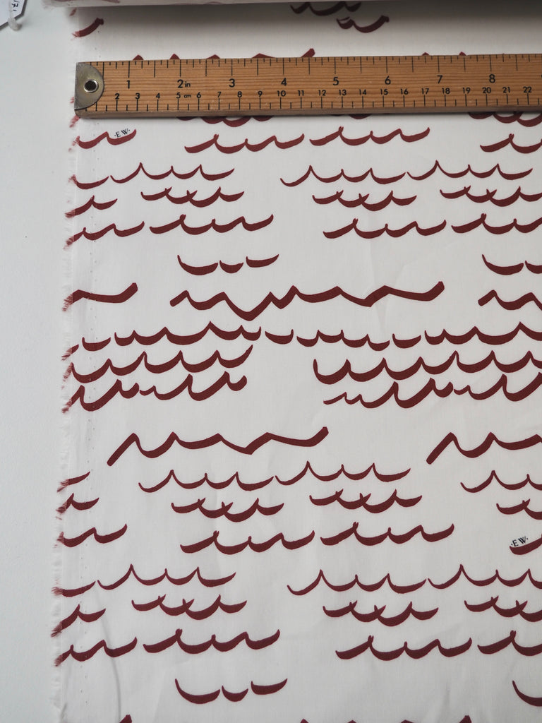Red Wave Cotton Poplin