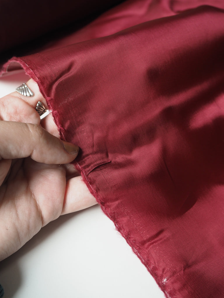 Burgundy Cupro Satin Lining