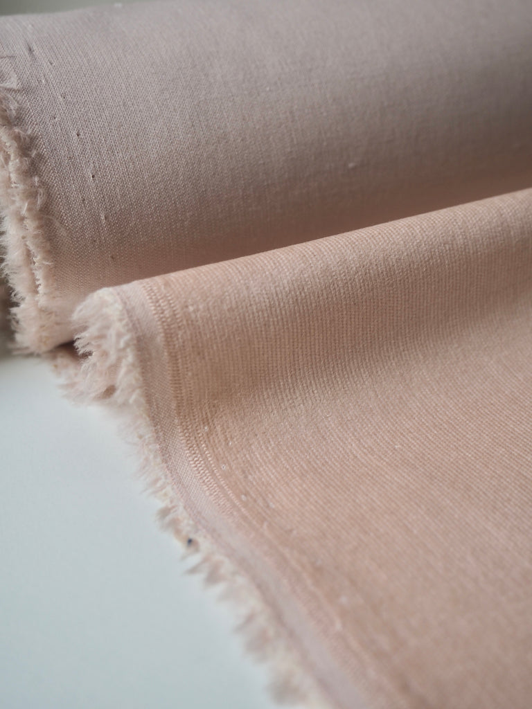 Pale Pink Stretch Cotton Micro Corduroy