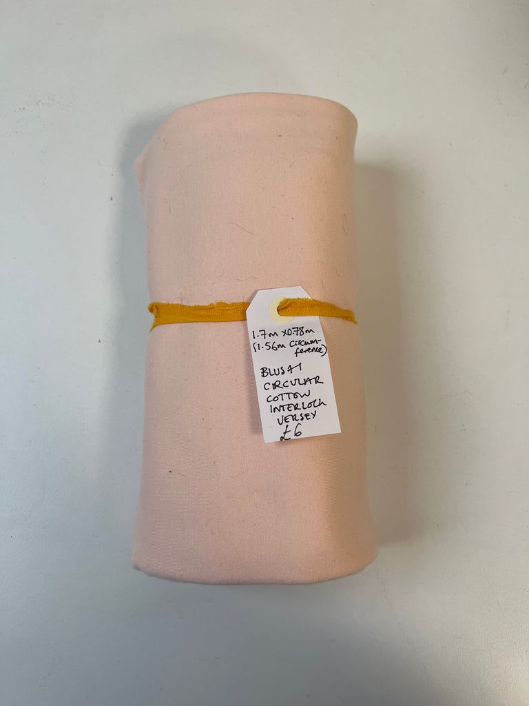 Blush Circular Cotton Interlock Jersey Remnant