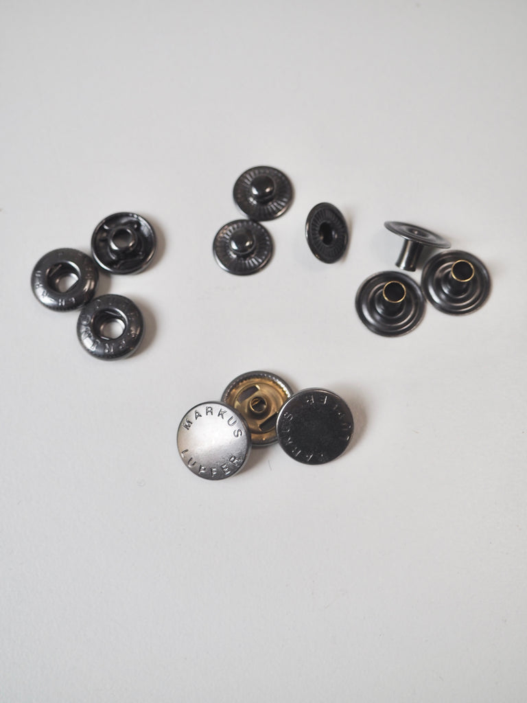 Gunmetal Branded Press Studs 15mm/24L