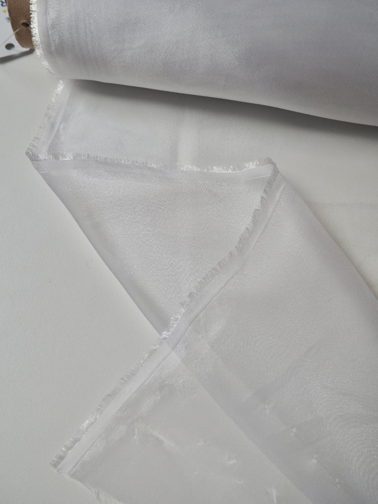 White Shiny Organza