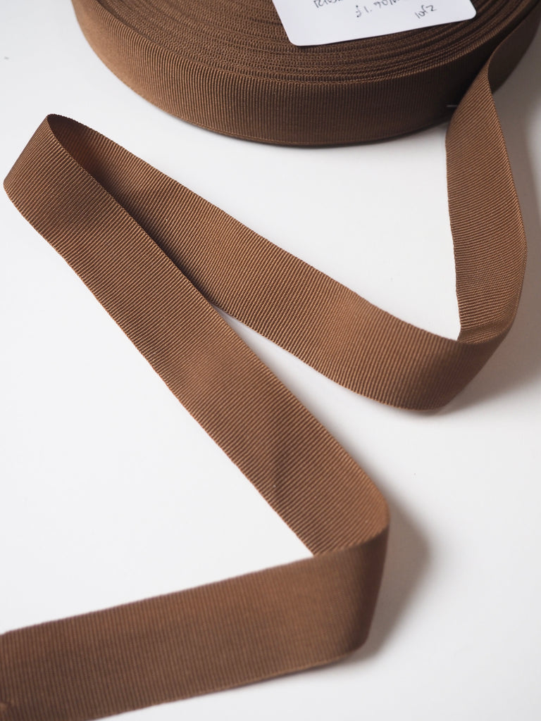 Toffee Grosgrain Ribbon 25mm