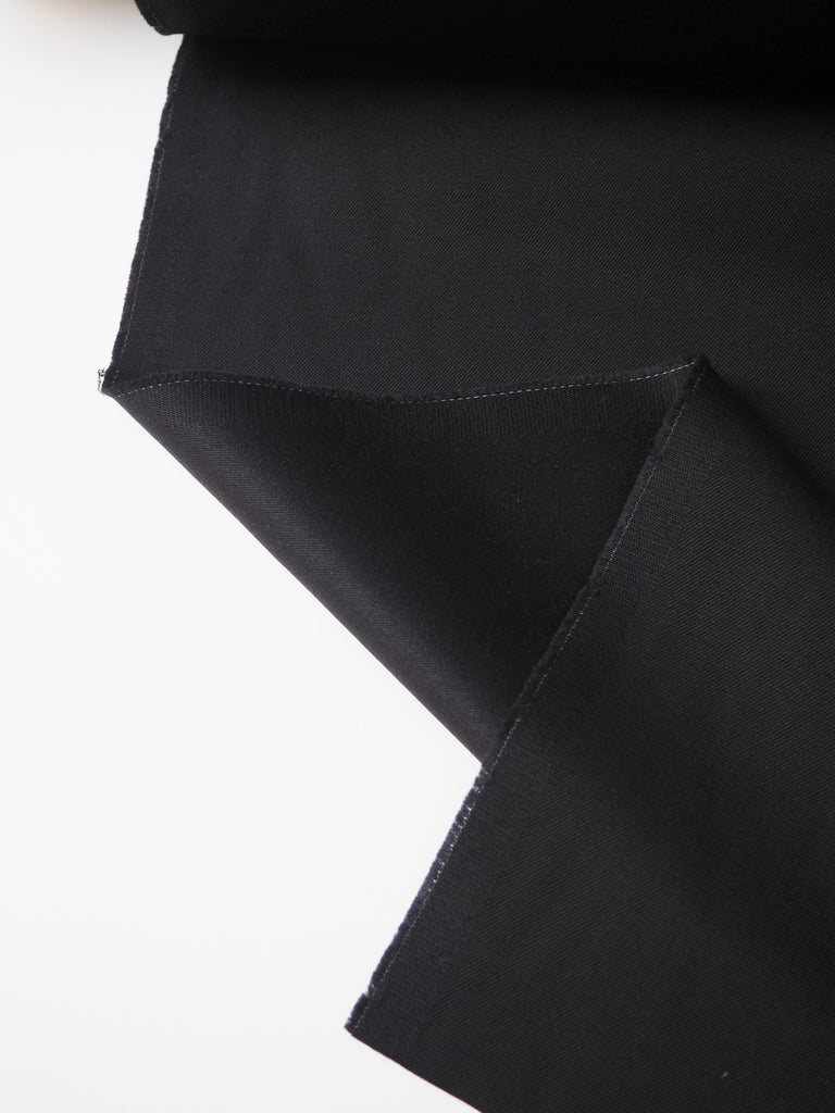 Black Satin-Backed Twill