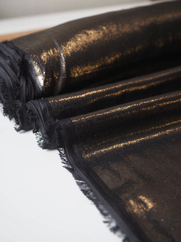 Bronze Foiled Chiffon