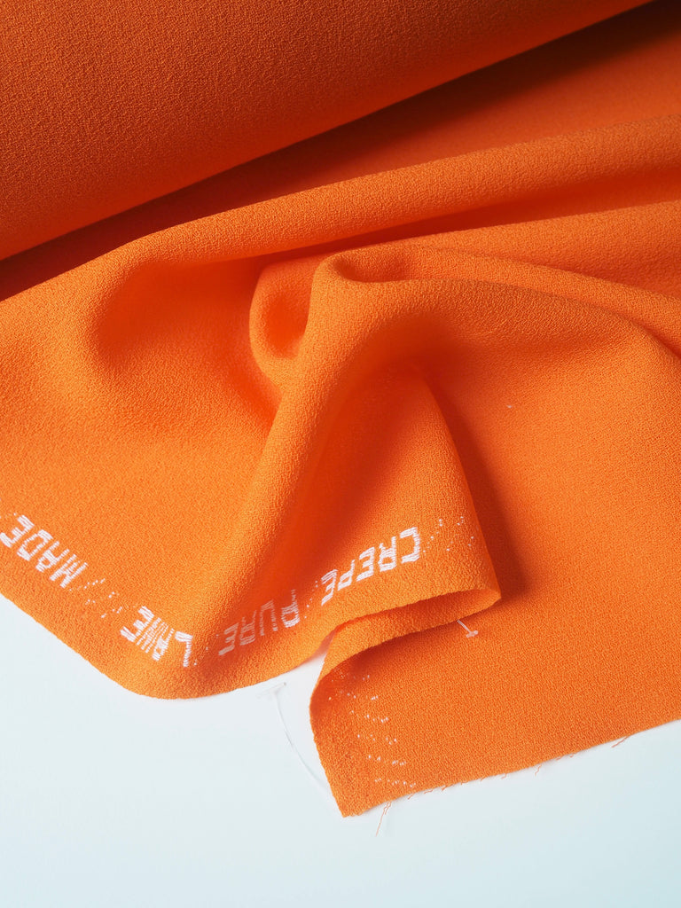 Orange Wool Crepe