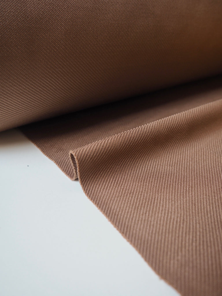 Camel Viscose Satin Twill Jersey