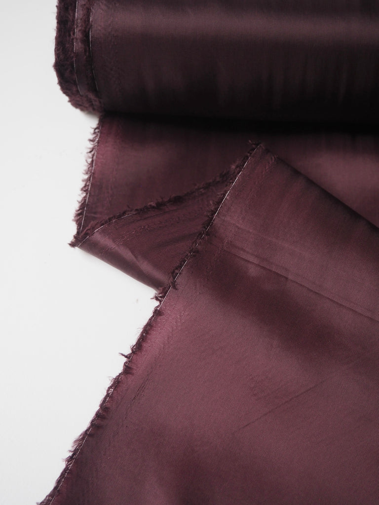 Deep Red Brown Cupro Satin Lining