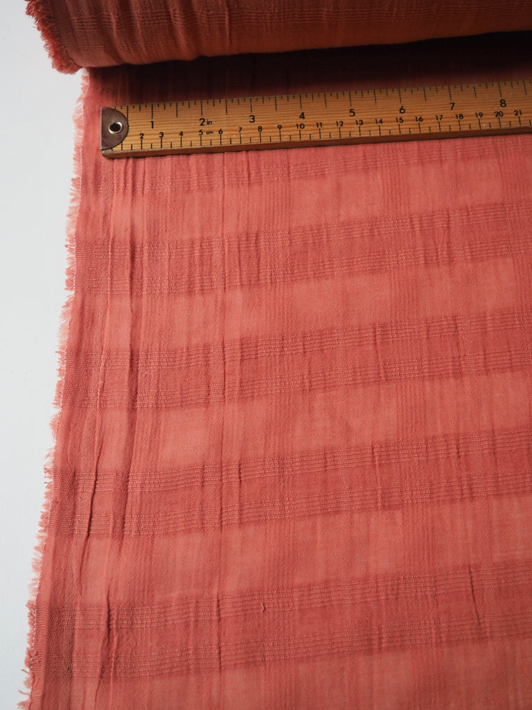Terracotta Check Cotton Voile