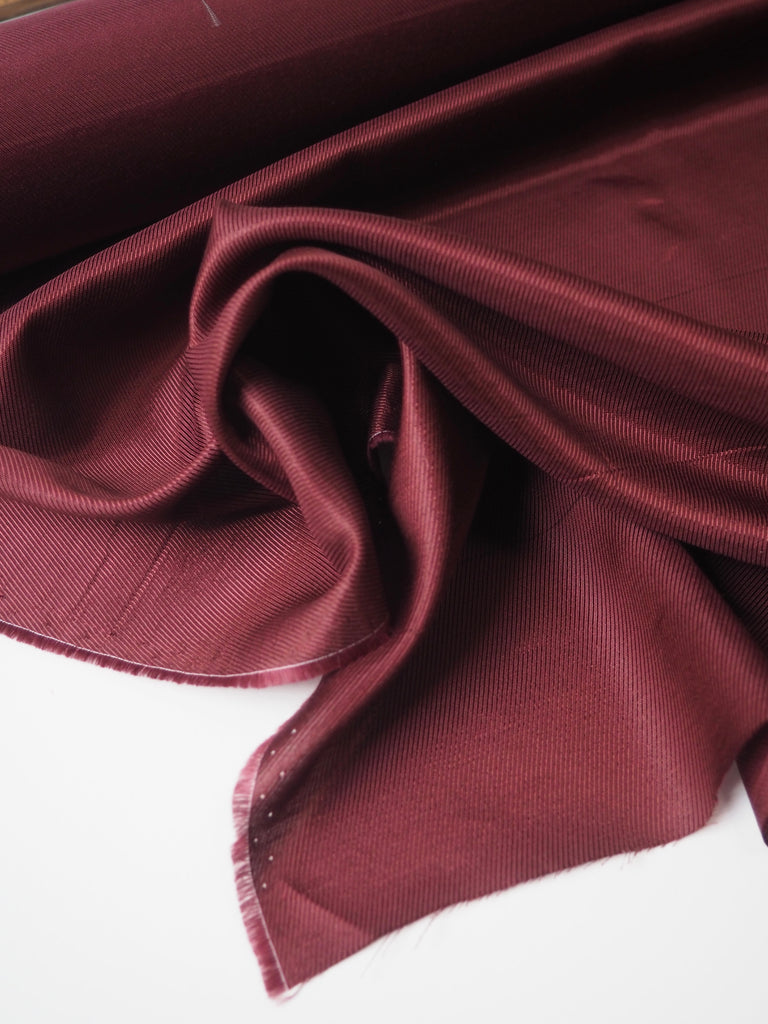 Burgundy Viscose/Cotton Twill Lining