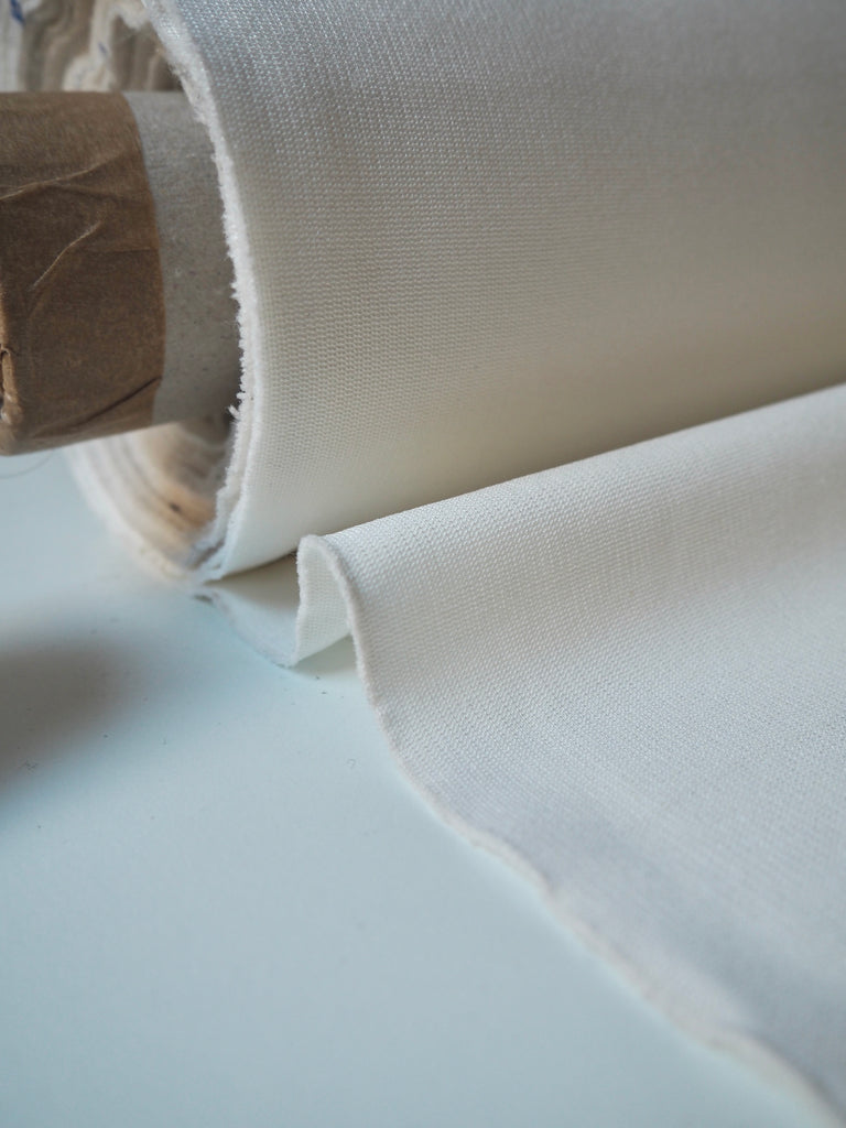 Ivory Viscose Ponte di Roma Jersey