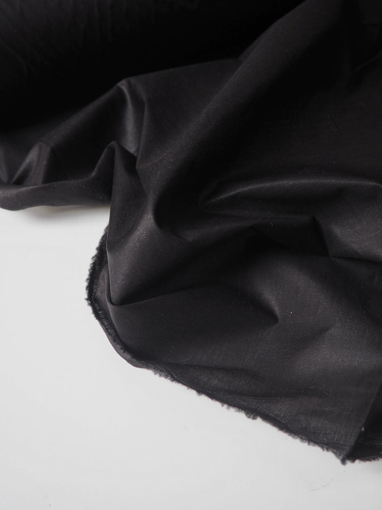 Black Lightweight Sateen Cotton