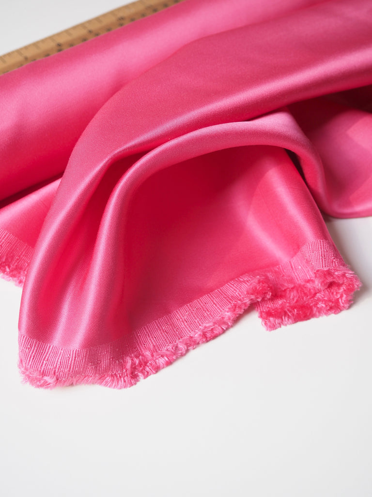 Hot Pink Heavy Cotton/Viscose Satin