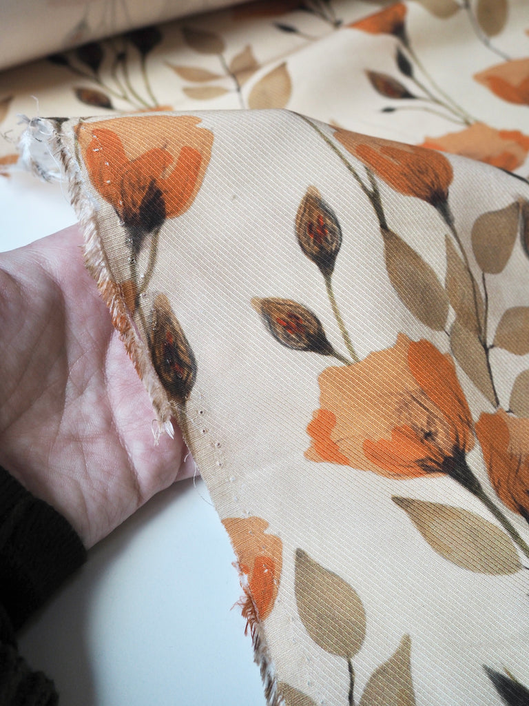 Orange Tulip Tencel Twill