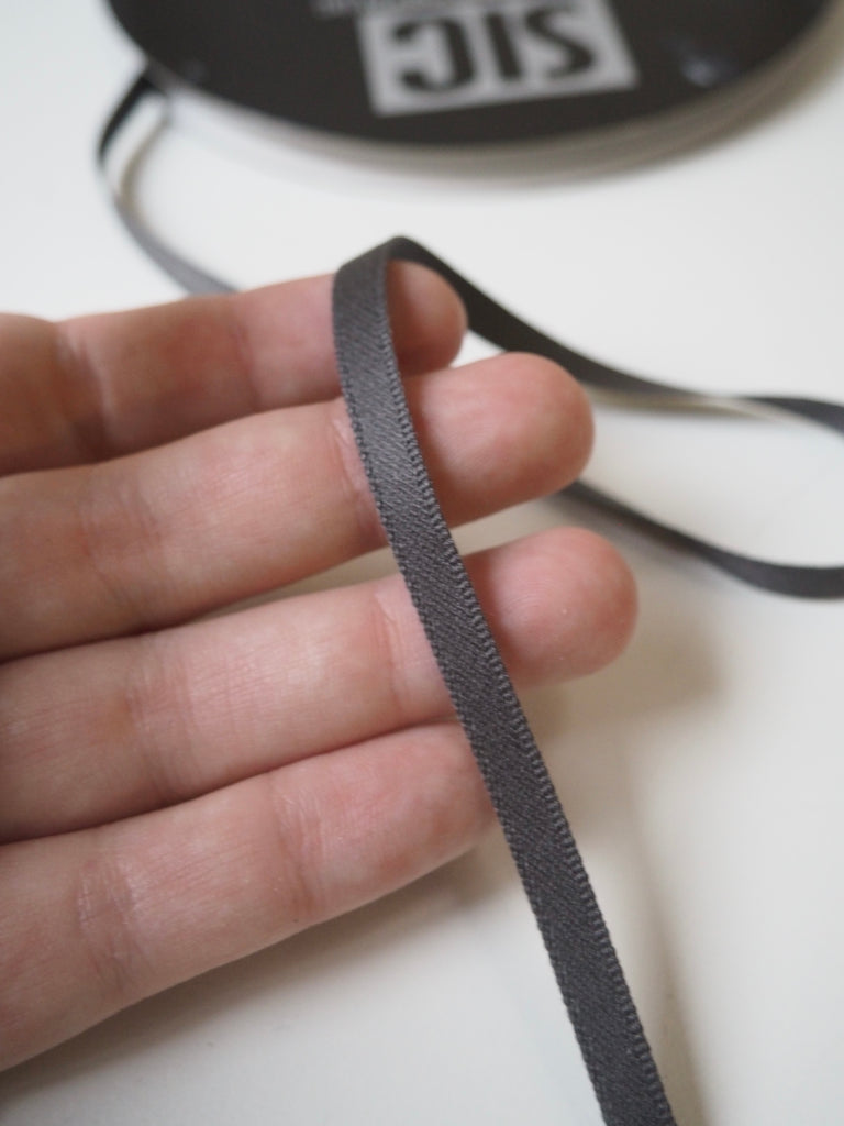 Shindo Matte Grey Satin Ribbon 6mm