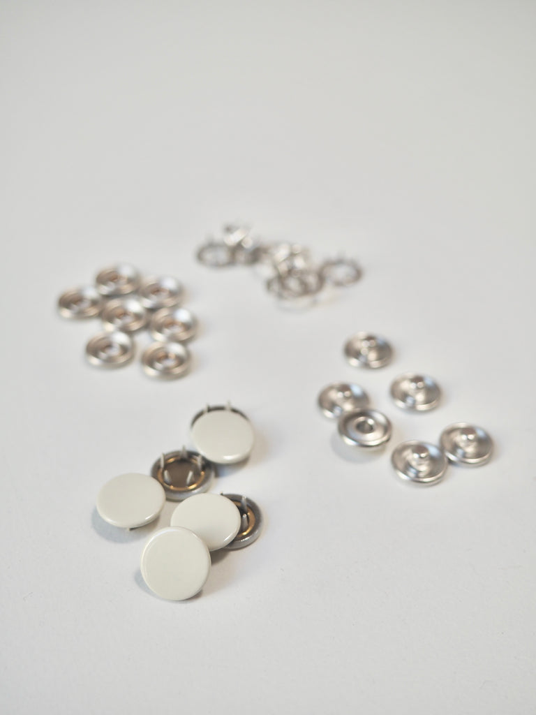 Cream Press Studs 11mm/18L