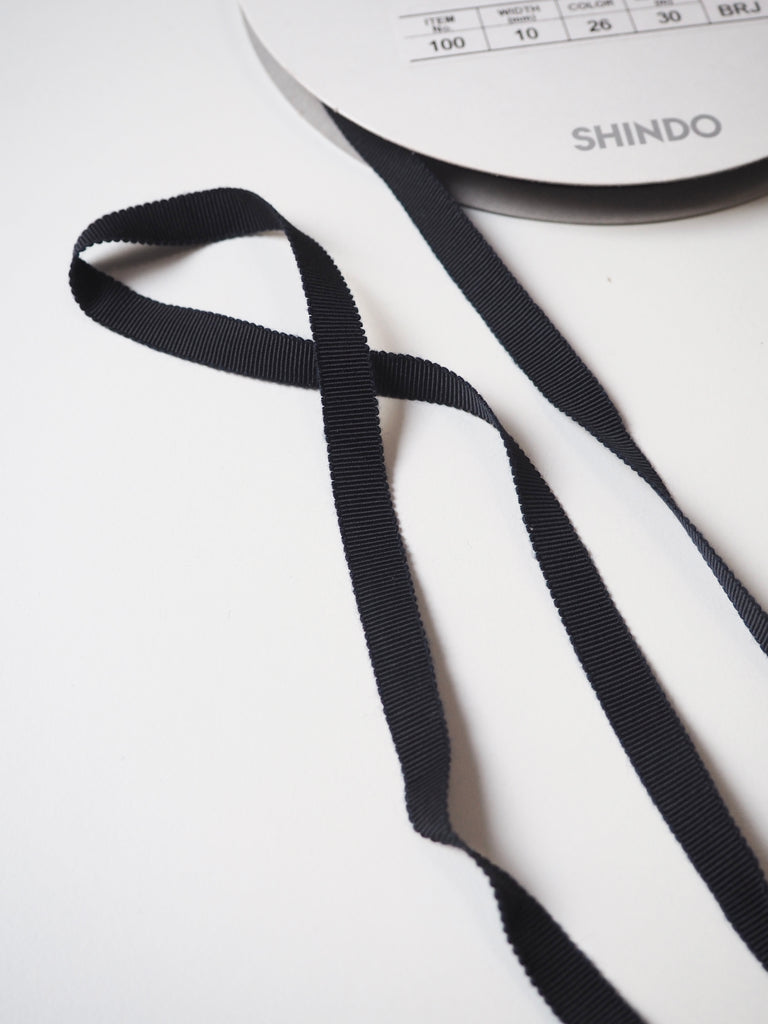 Shindo Midnight Grosgrain Ribbon 10mm