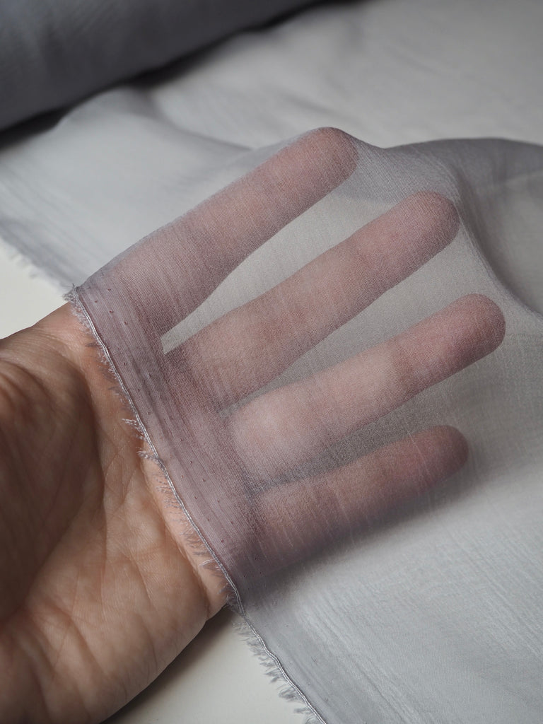 Light Grey Silk Chiffon