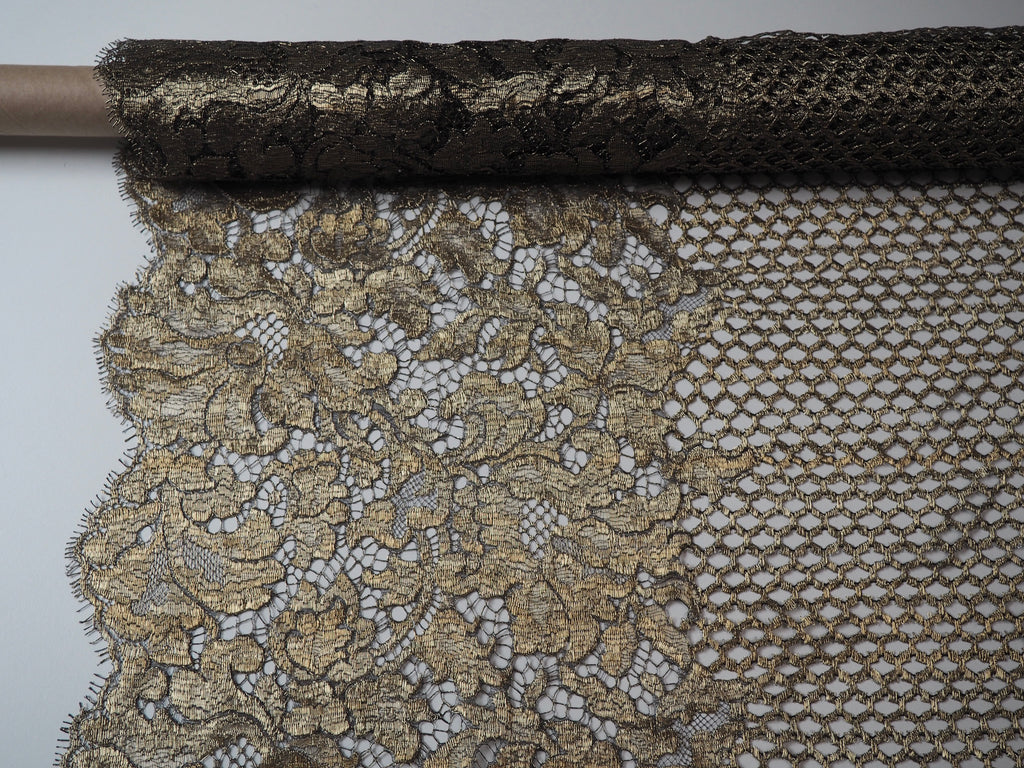 Golden Armour Scalloped Lurex Lace
