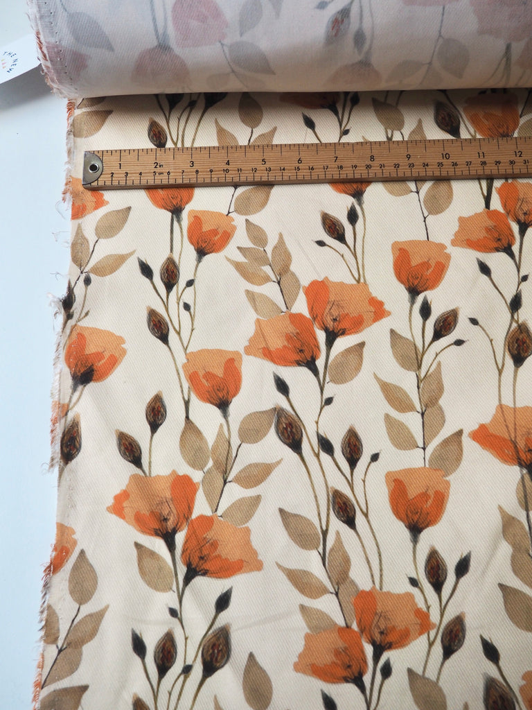 Orange Tulip Tencel Twill