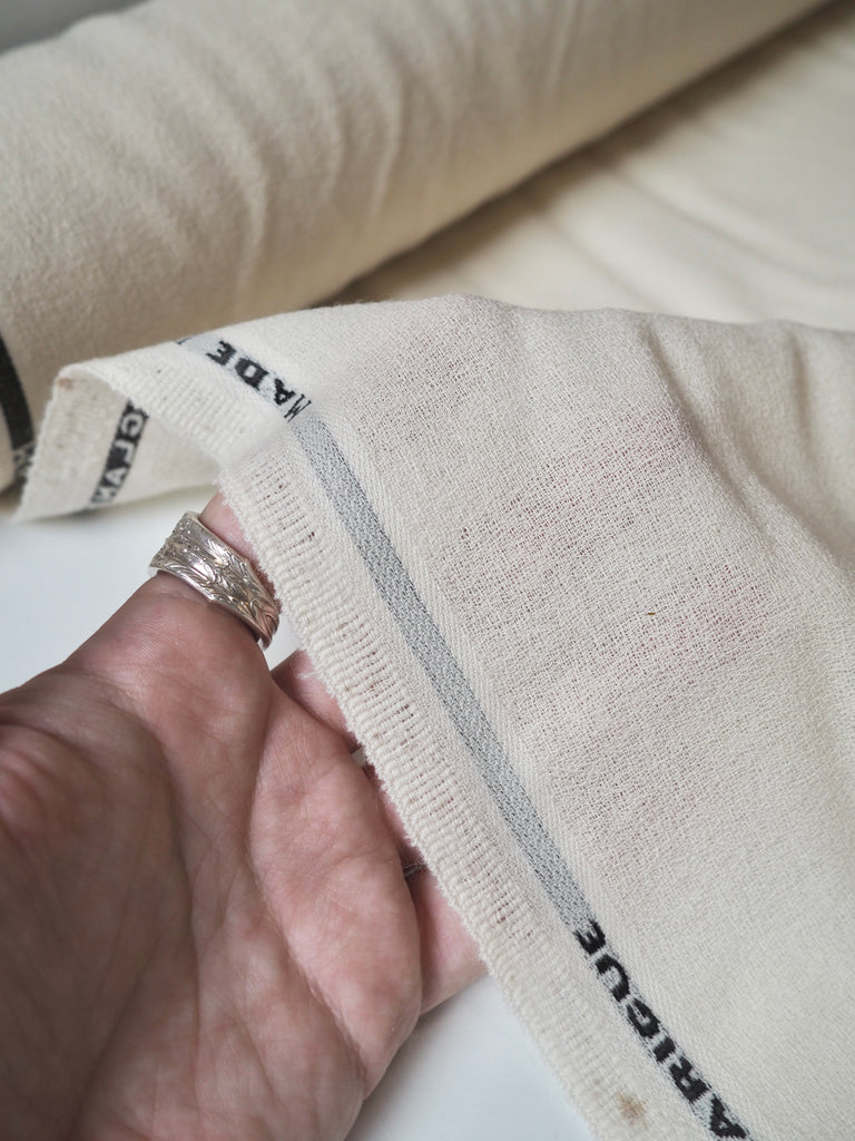 Cream Wool Crepe