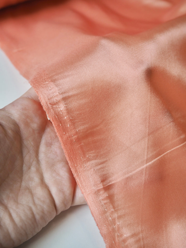 Peach Stretch Acetate Satin Twill Lining