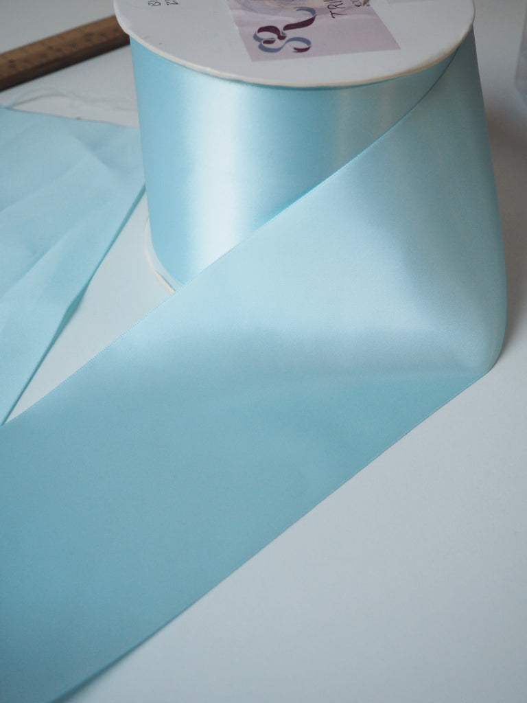 Blue Satin Ribbon 100mm