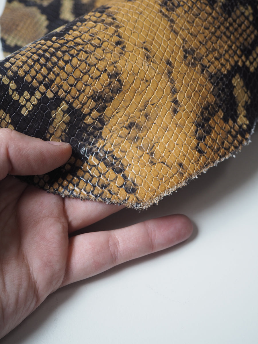 Yellow Embossed Python Calfskin Leather – The New Craft House
