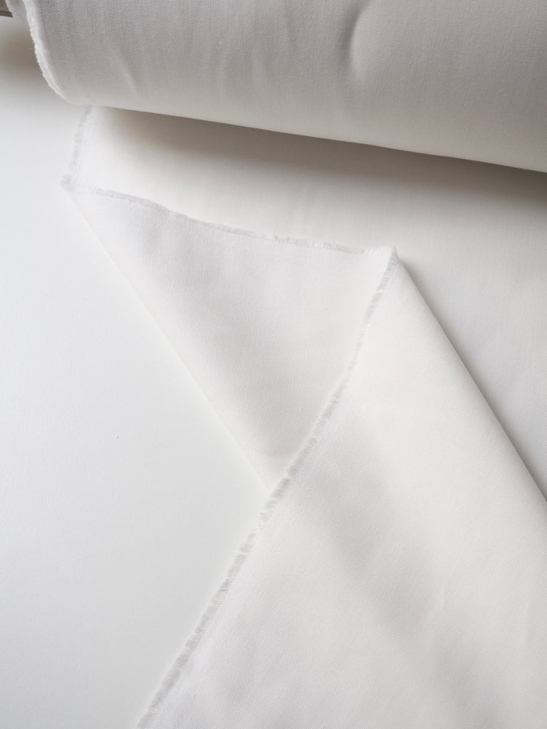 White Cotton Piqué Shirting