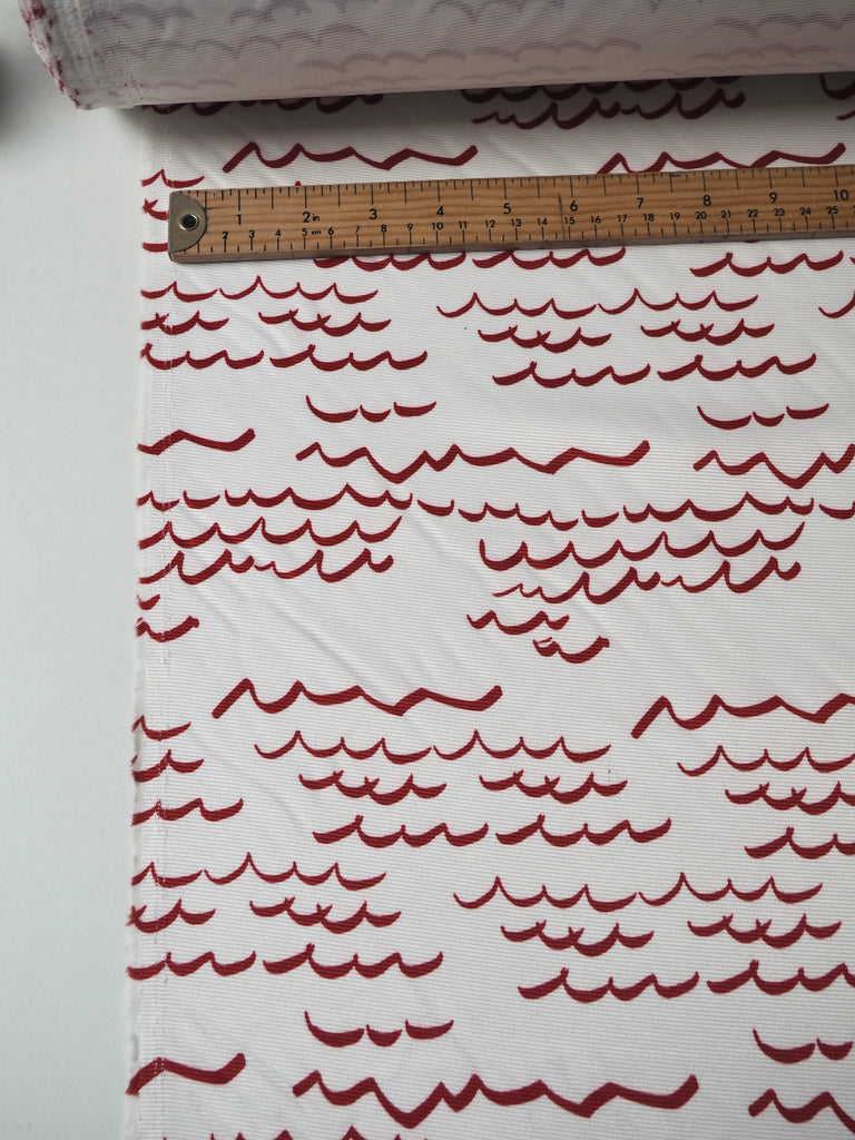 Red Wave Satin Faille