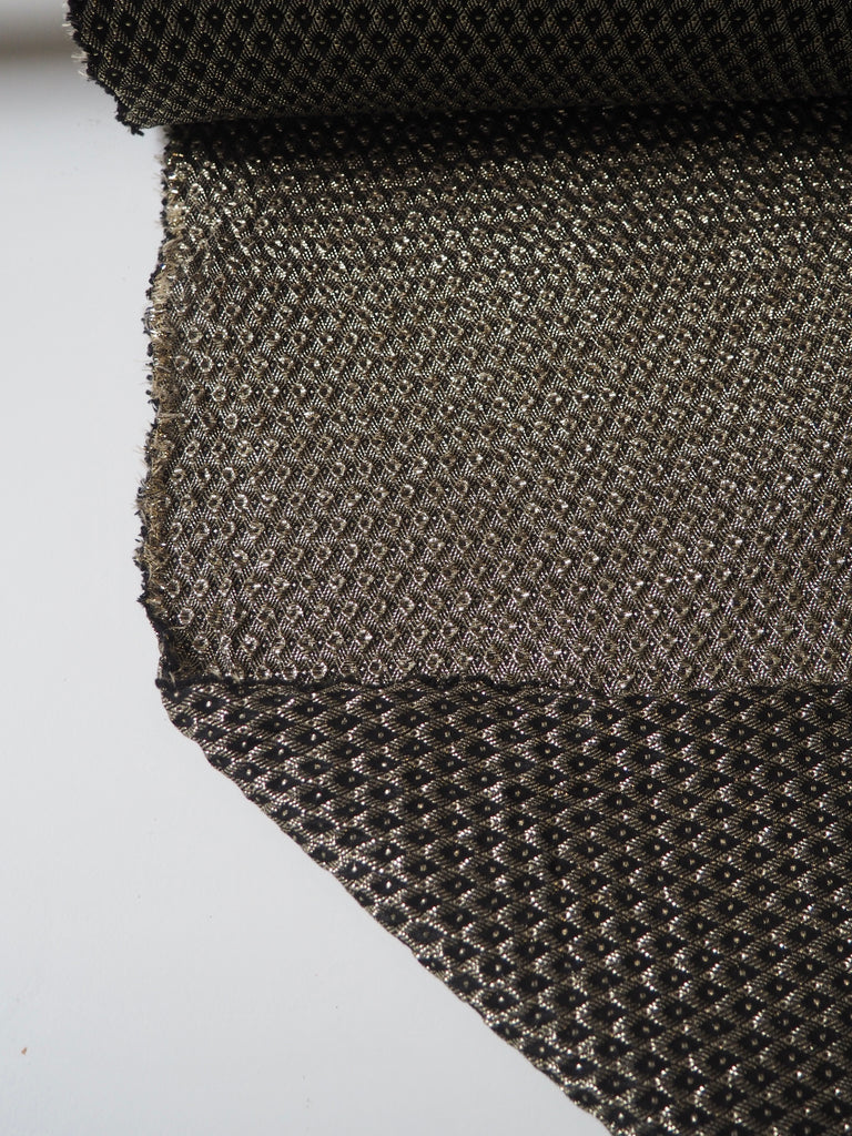 Gold Metallic Dot Cloqué