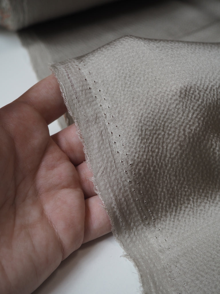 Smoke Hammered Silk Satin