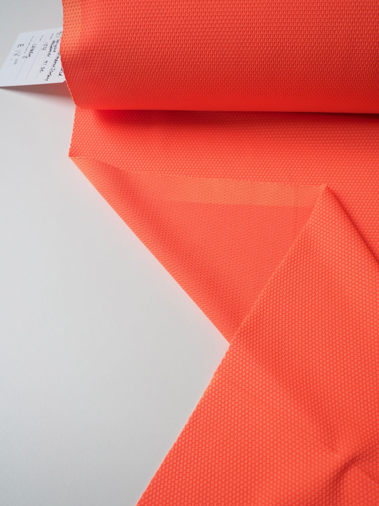 Neon Orange Textured Swim Performance Jersey