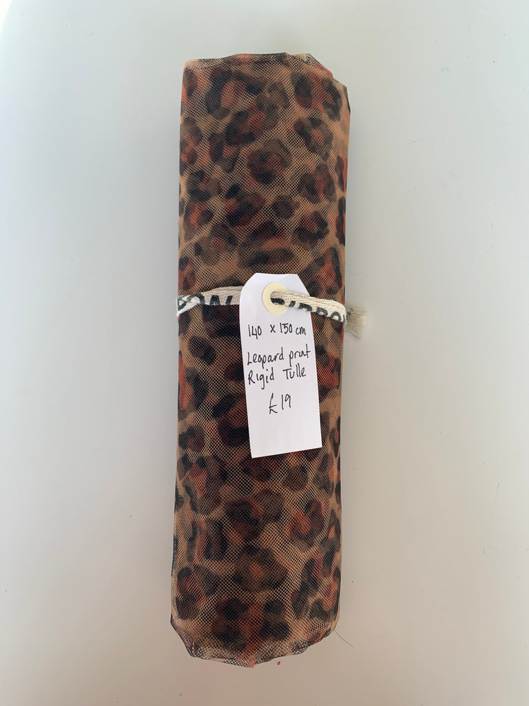 Leopard Print Rigid Tulle Remnant