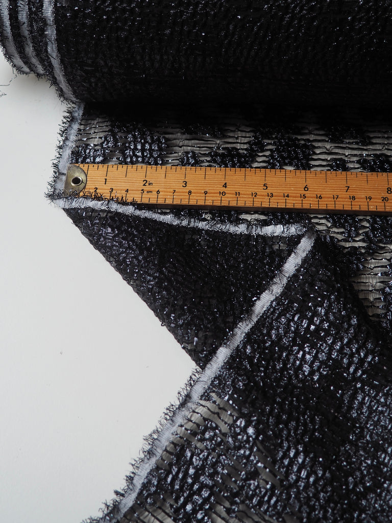 Midnight Metallic Organza Jacquard