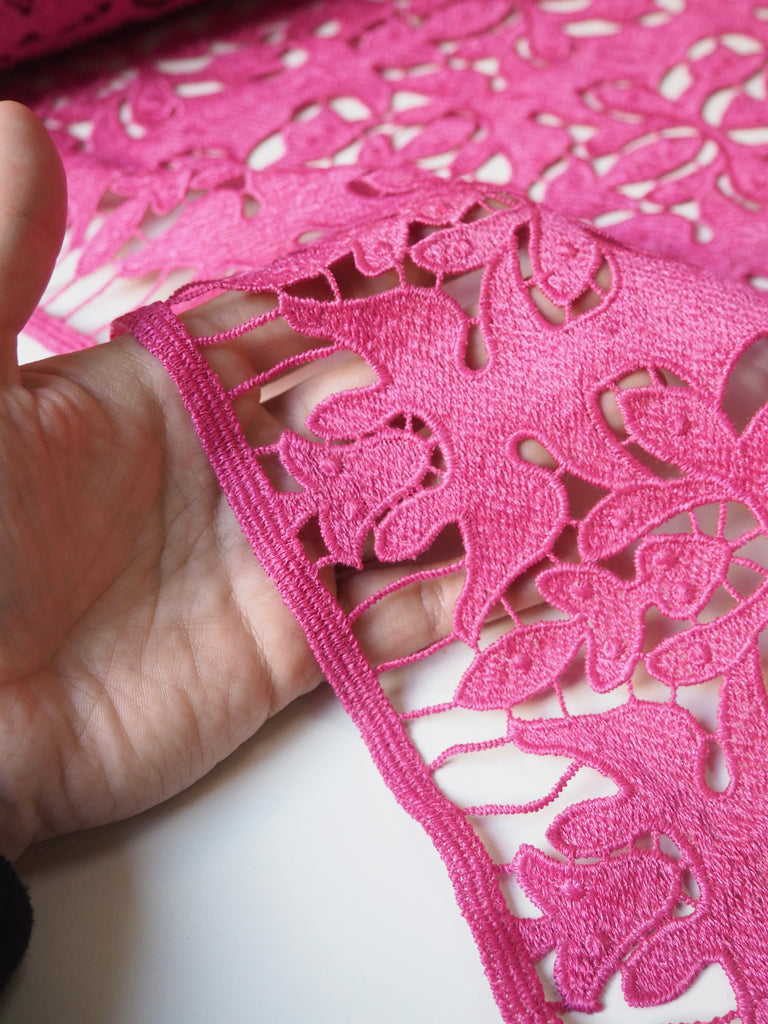 Pink Guipure Lace