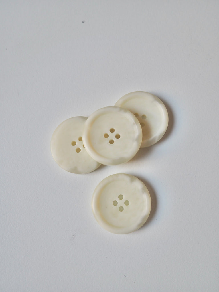 Branded Cream Faux Horn Buttons 26mm