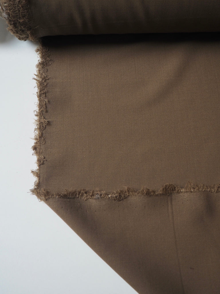 Mocha Stretch Wool Blend Suiting