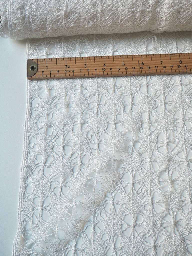 Clementia White Square Web Lace